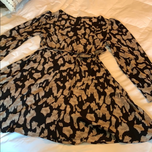 Black and Tan print cocktail dress - Picture 3 of 8